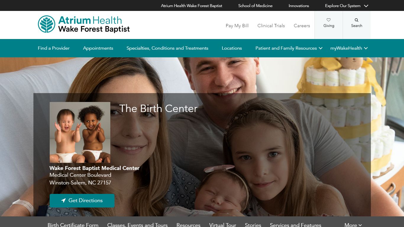 Birth Center | Atrium Health Wake Forest Baptist